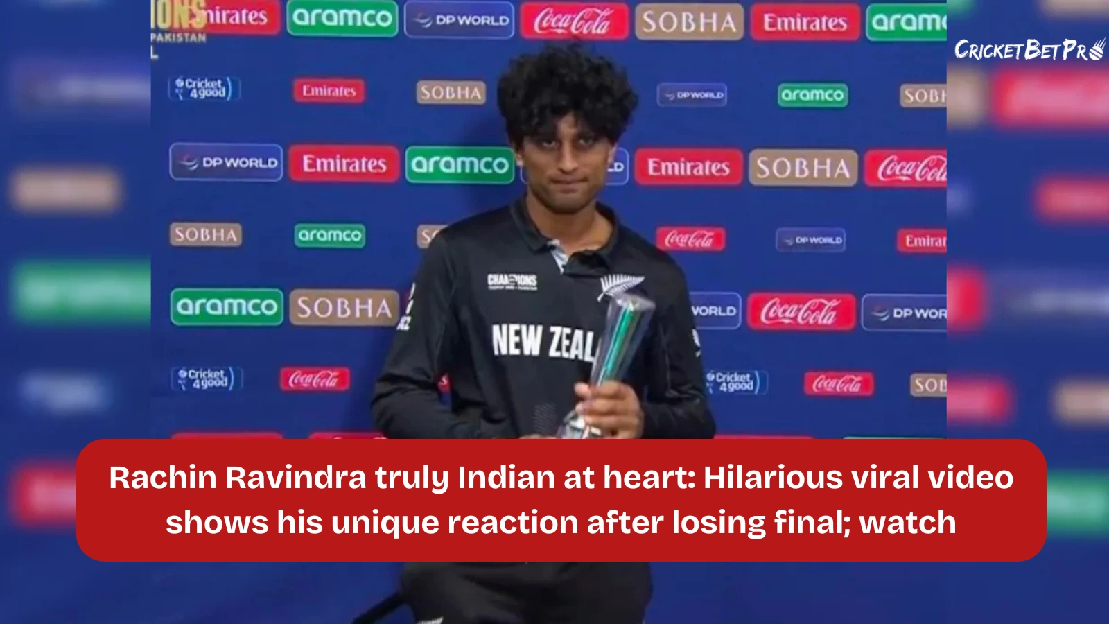 Rachin Ravindra shows a unique and hilarious reaction after losing the final, capturing a truly Indian-at-heart moment – viral video snapshot."